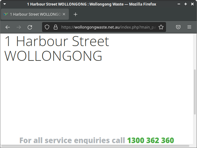 Blank Wollongong Waste Record