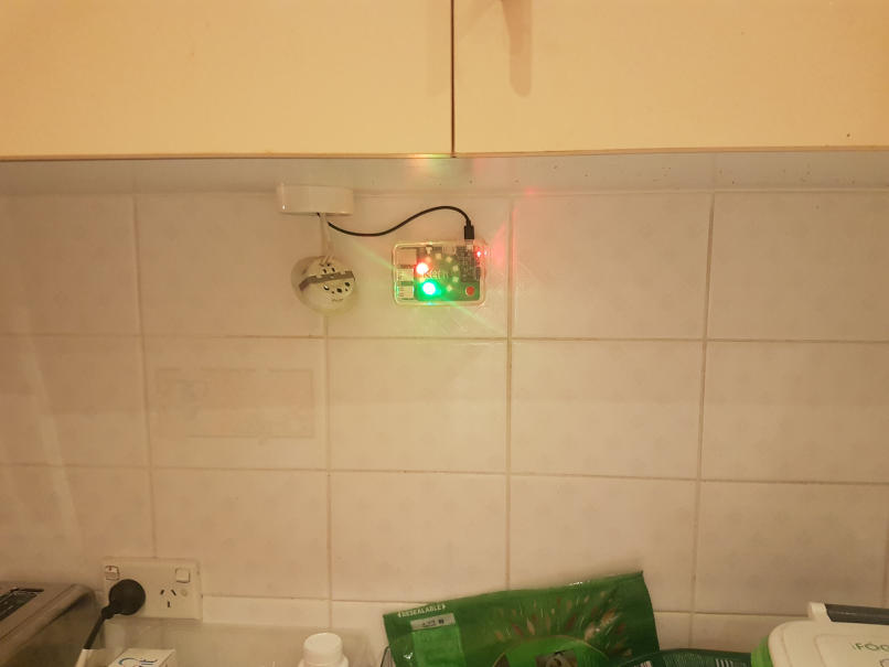 Kano Pi mounted to my kitchen wall