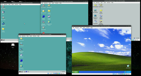 All the operating systems freshly installed